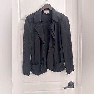 Veronika Maine Blazer Oversized Lightweight Jet Black Unstructured Size …